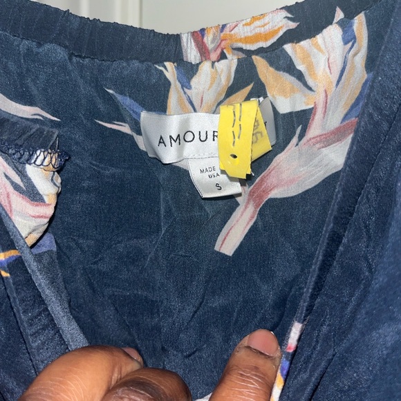 Amour Vert Silk Floral Jumpsuit - Size s - Picture 4 of 5